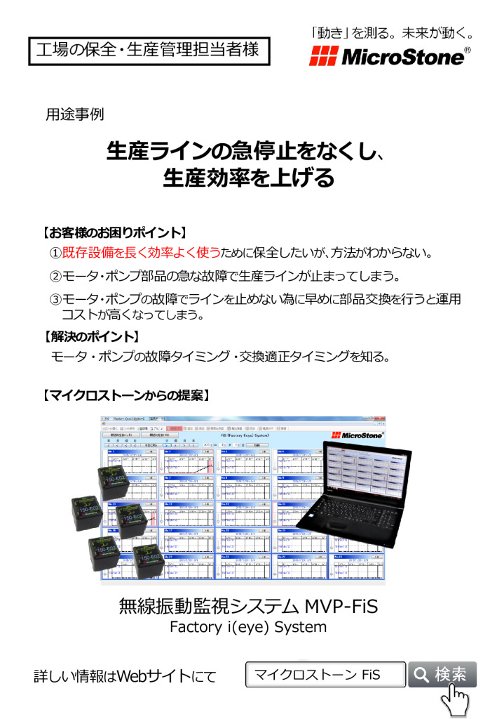 無線振動監視システムFiS 用途事例