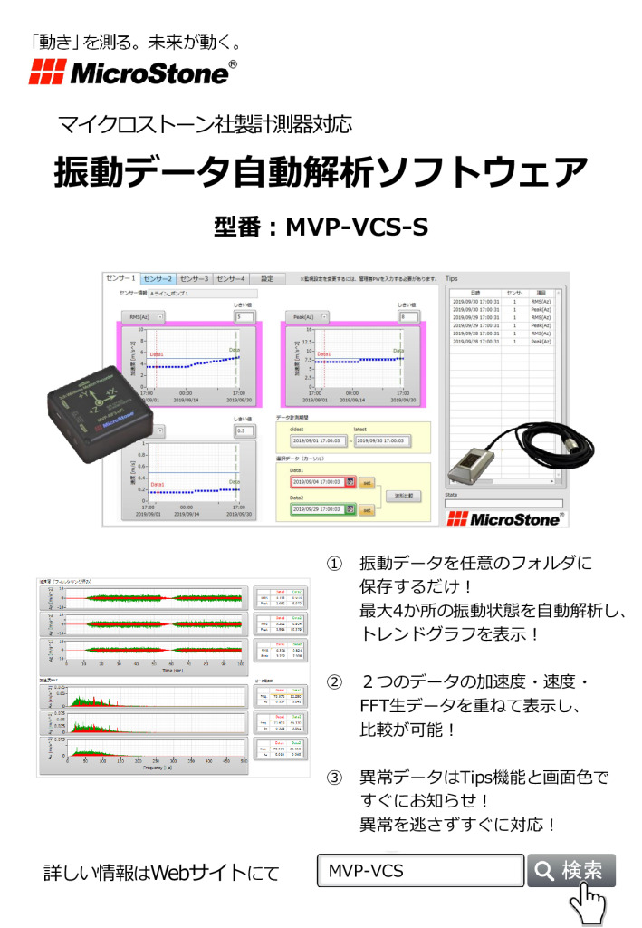 振動データ自動解析ソフトウェア MVP-VCS-S カタログ