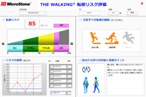 体幹2点歩行動揺計 THE WALKING 転倒リスク評価版ソフトウェア MVP-WS2-S-FR