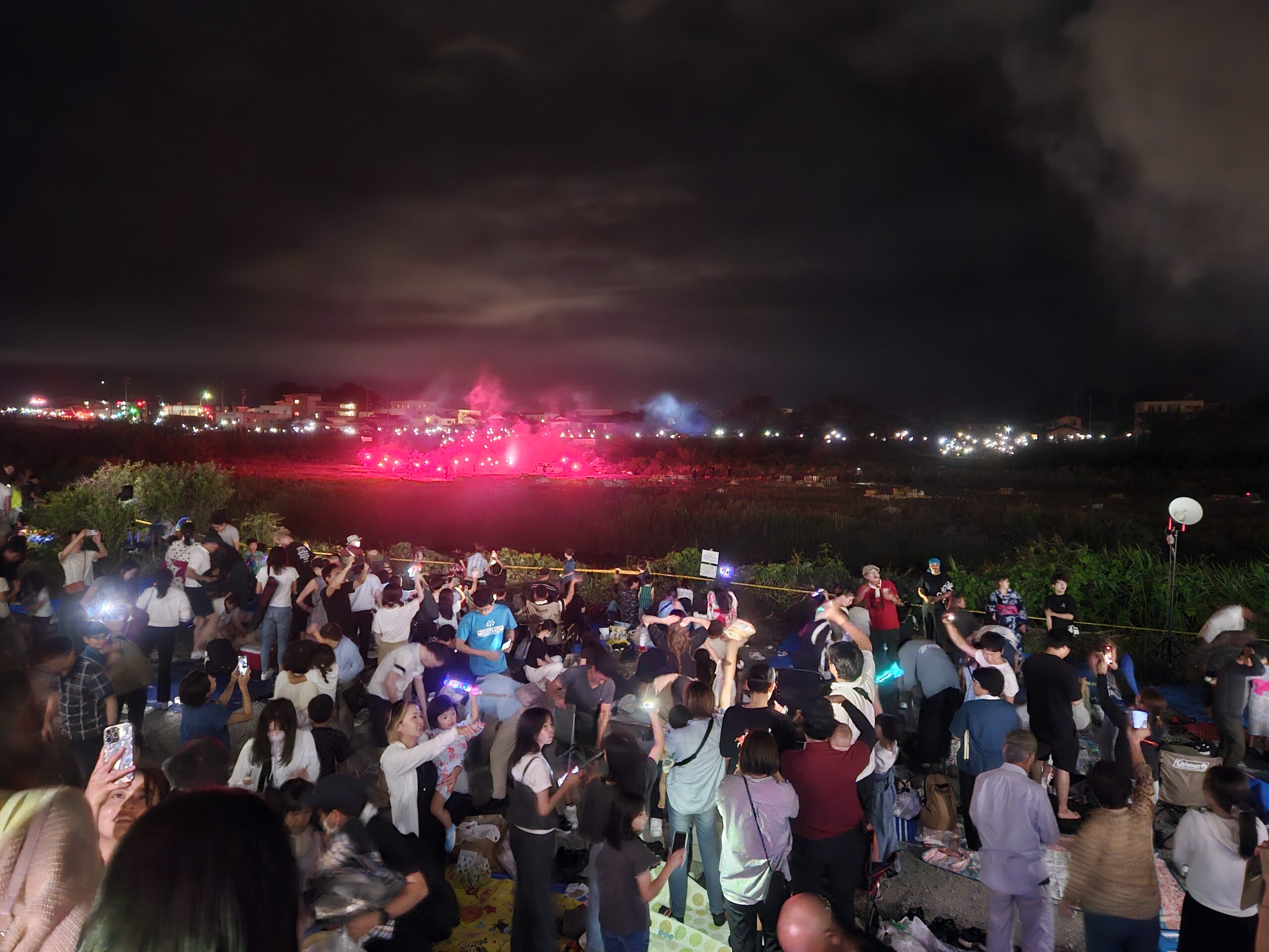 対岸の花火師さんに挨拶（2025年8月）