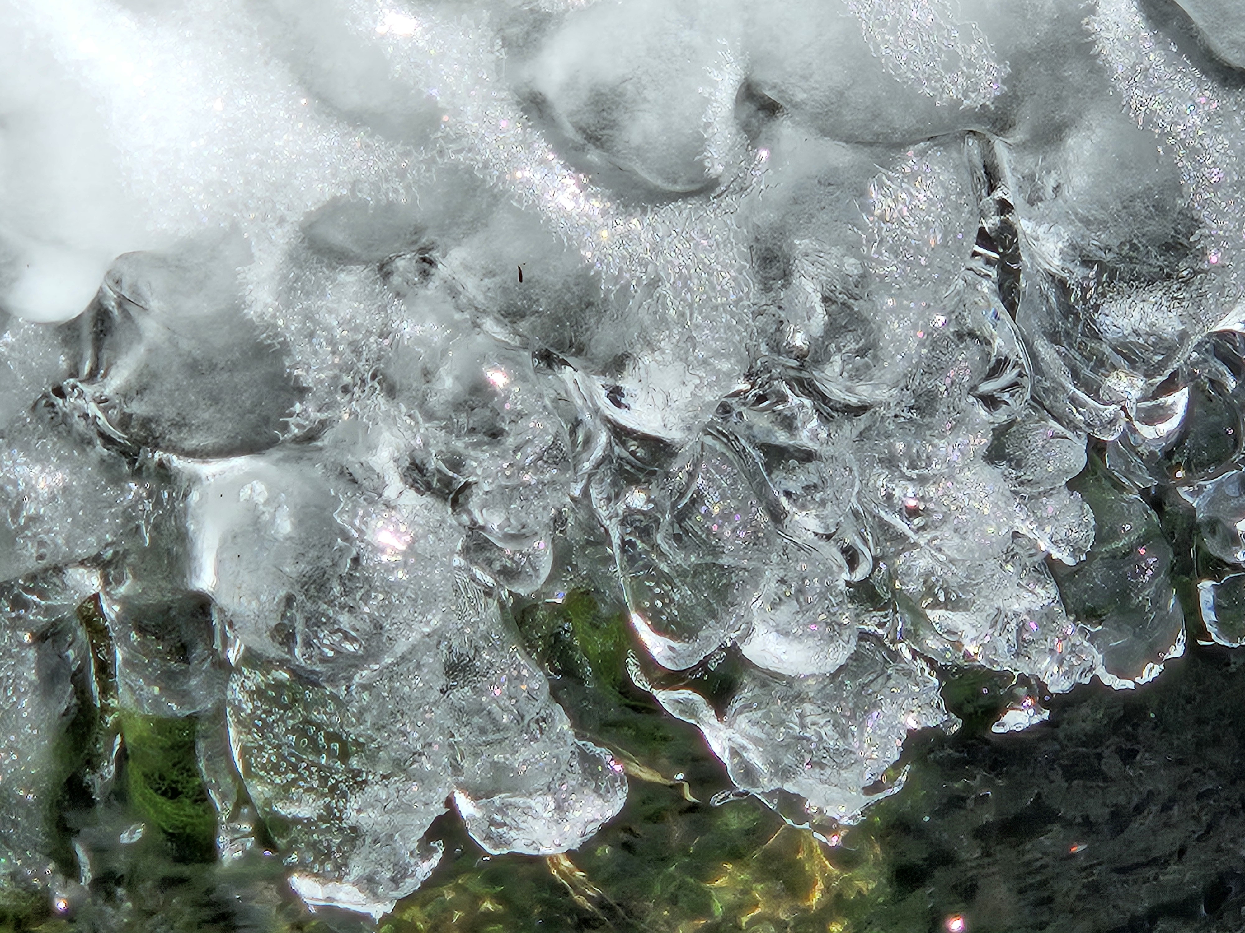 陽に透ける氷（2026年2月）